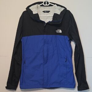 The North Face Black and Blue Hooded Rain Jacket